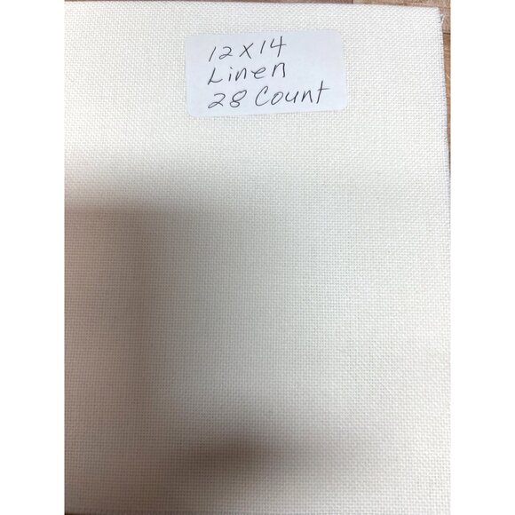 28 Count 12x14 Inch Linen Fabric Cross Stitch Material For Embroidery - Picture 1 of 2